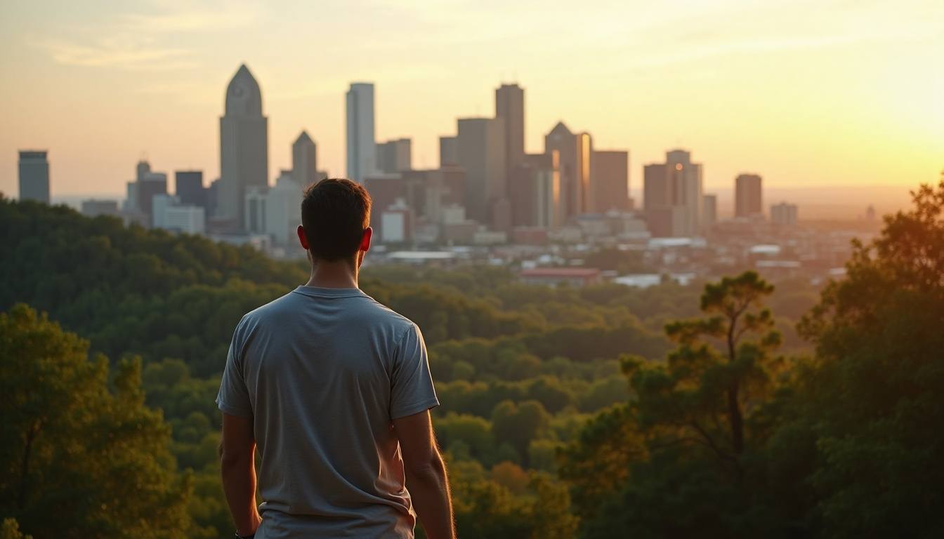 Birmingham, Alabama skyline from Red Mountain